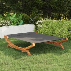 Canopé de madeira curva cinza-antracita 165x188.5x46 cm D