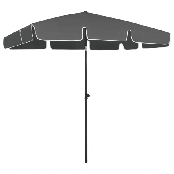 Um guarda-chuva de praia cinza 200x125 cm D