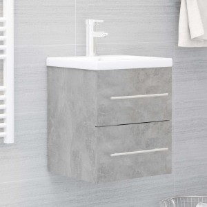 Armario para lavabo madera contrachapada gris 41x38.5x48 cm D