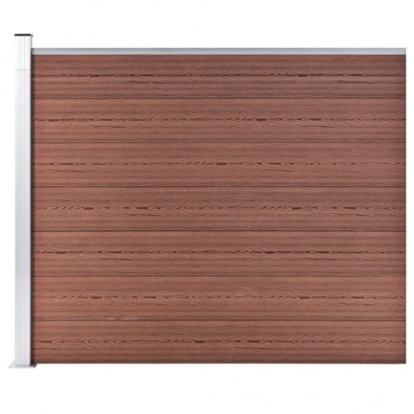 Panel de valla WPC marrón 175x146 cm D