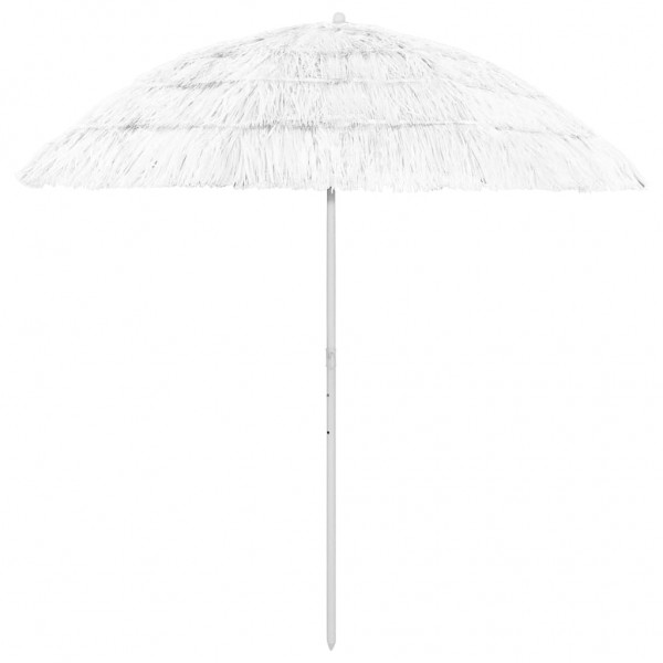 Um guarda-chuva de praia havaiano branco de 240 cm D