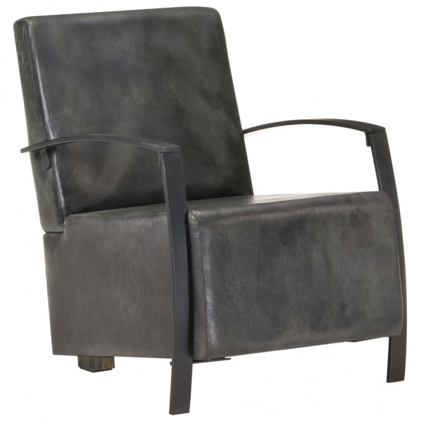 Assento de couro verdadeiro cinza envelhecido D