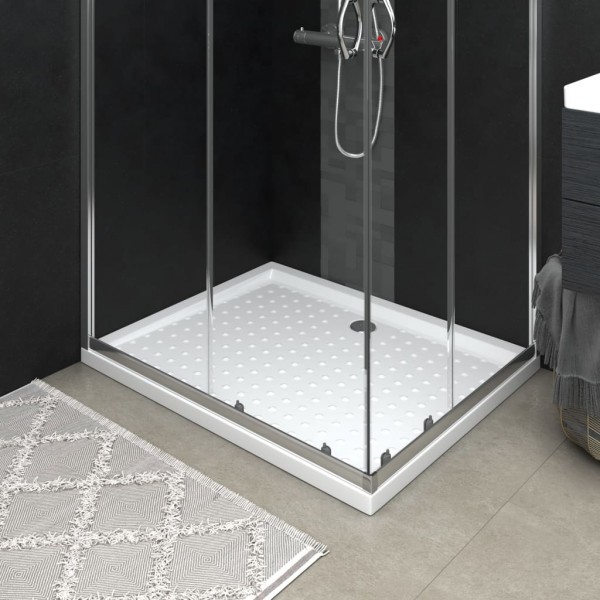 Plato de ducha con puntos ABS blanco 80x100x4 cm D