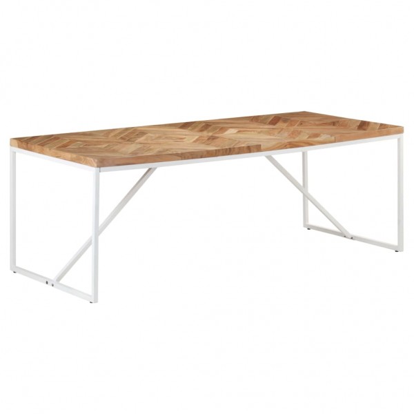 Mesa de jantar de madeira maciça de acacia e mangue 200x90x76 cm D