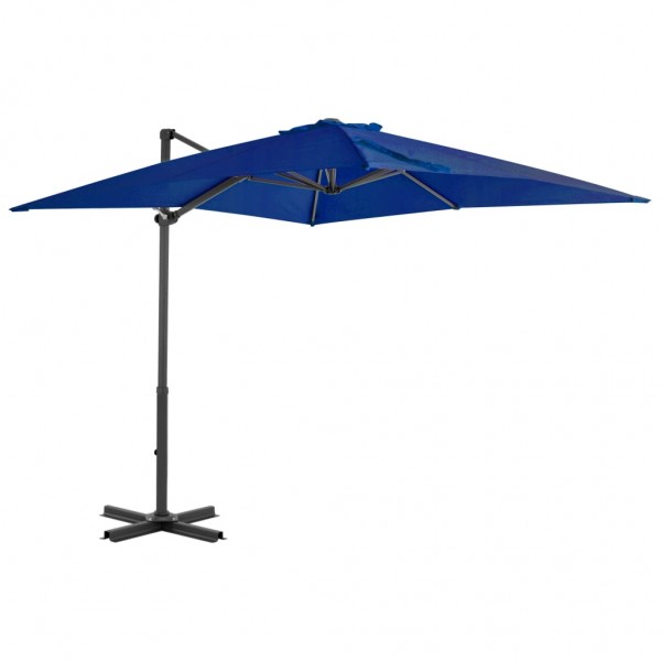 Guarda-chuva com poste de alumínio azul celeste 250x250cm D