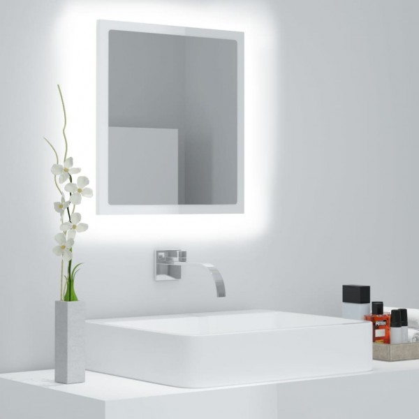 Espelho de banho acrílico branco brilho 40x8.5x37 cm D
