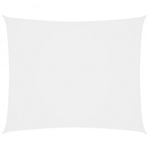 Toldo de vela rectangular de tela oxford blanco 5x7 m D