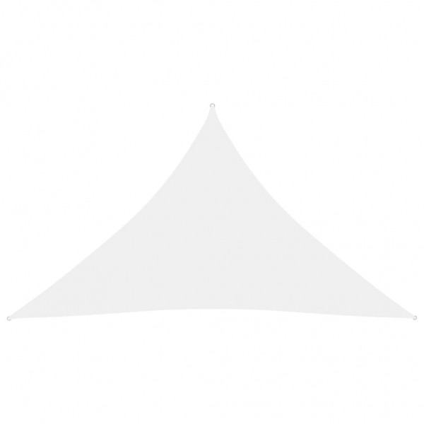 Toldo de vela triangular de tela oxford blanco 3x3x4.24 m D