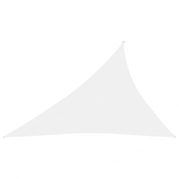 Toldo de vela triangular em tecido oxford branco 4x5x6,4 m D