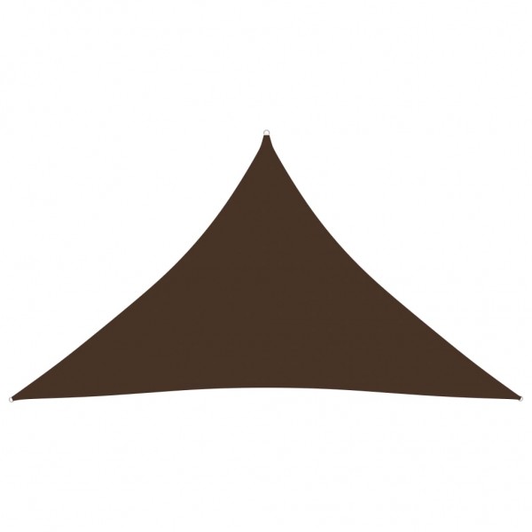 Toldo de vela triangular de tela oxford marrón 3.5x3.5x4.9 m D