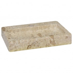 Lave de parede de mármore creme 38x24x6.5 cm D