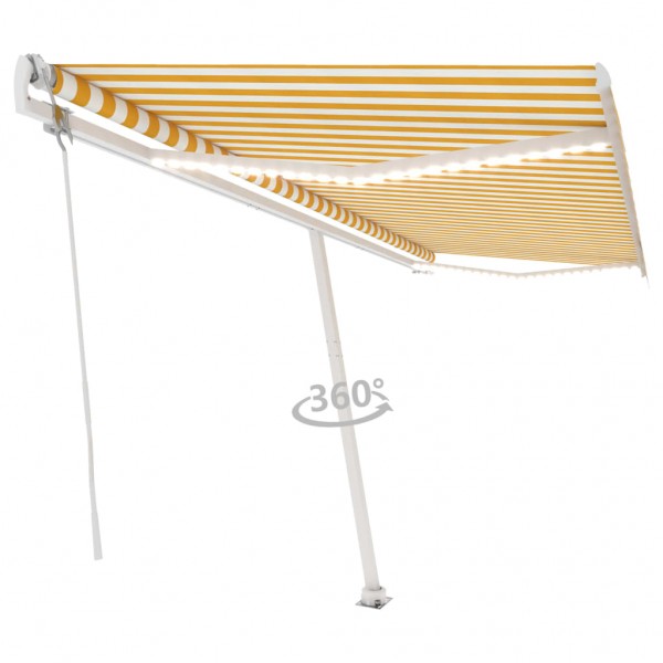 Telhado automático LED sensor de vento amarelo branco 500x350cm D