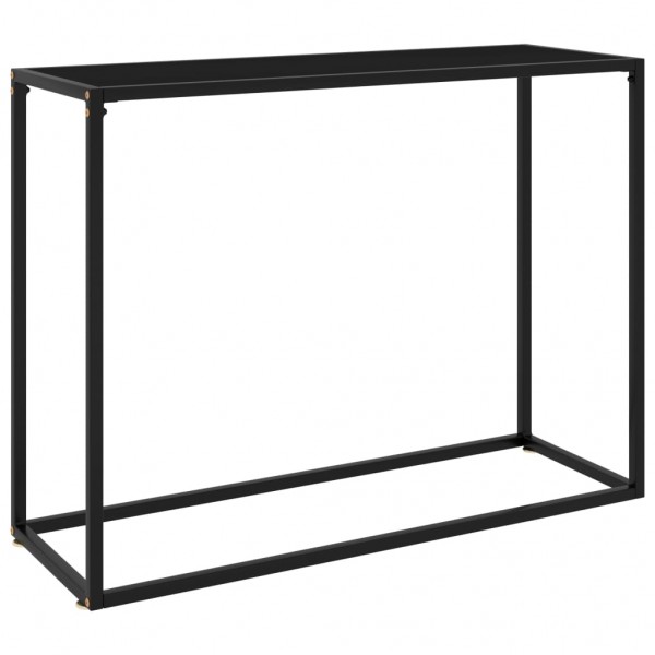 Mesa consola vidrio templado negro 100x35x75 cm D