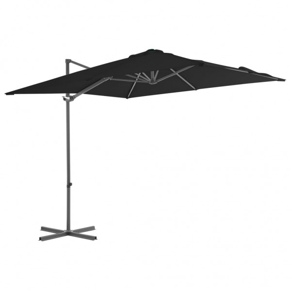 Um guarda-chuva com poste de aço preto 250x250 cm D