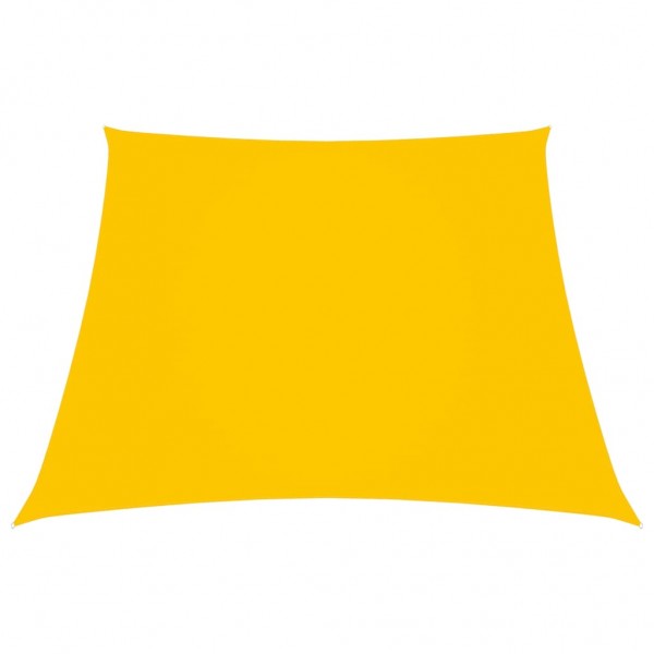 Toldo de vela trapezoidal de tecido oxford amarelo 3/5x4 m D