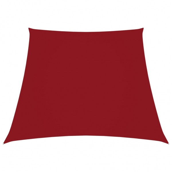 Toldo de vela trapezoidal de tela oxford rojo 3/5x4 m D