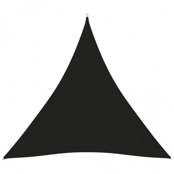 Toldo de vela triangular de tela oxford negro 3x3x3 m D