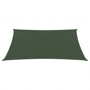 Toldo de vela verde escuro HDPE 160 g/m2 3/4x3 m D