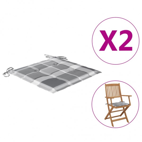 Acessórios para cadeiras de jardim de tela cinzenta quadrada 40x40x3 cm D