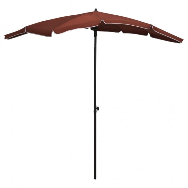Guarda-chuva de jardim com poste de terracota 200x130 cm D