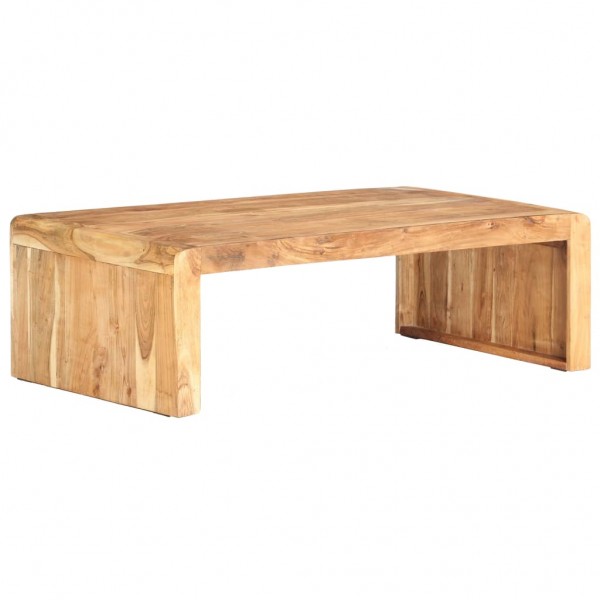 Mesa de centro de madera maciza de acacia 110x63x35 cm D