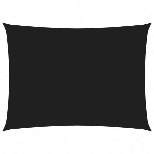 Telhado de vela retangular de tecido preto oxford 3x4,5 m D