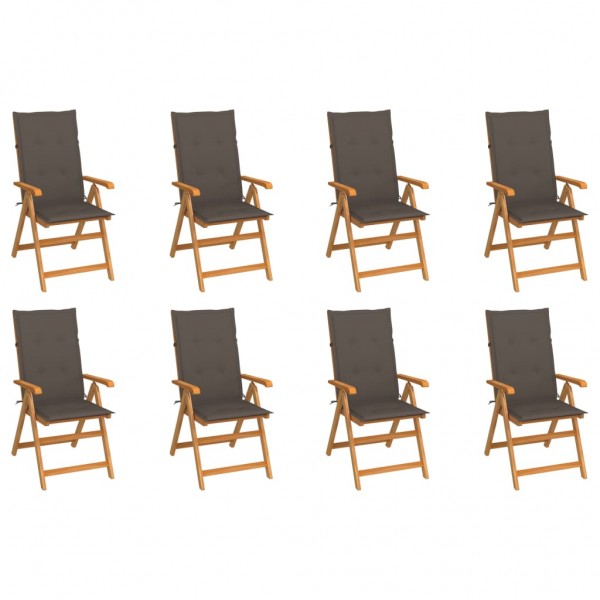 Cadeiras de jardim reclináveis com almofadas D