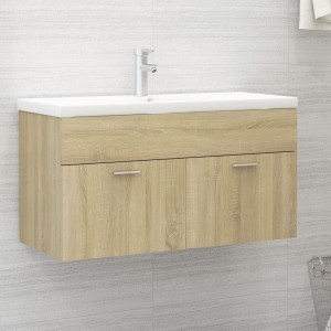 Mueble con lavabo madera de ingeniería roble Sonoma D