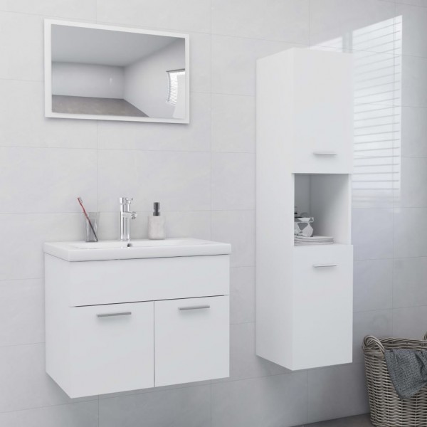 Conjunto de móveis de banheiro em aglomerado branco D