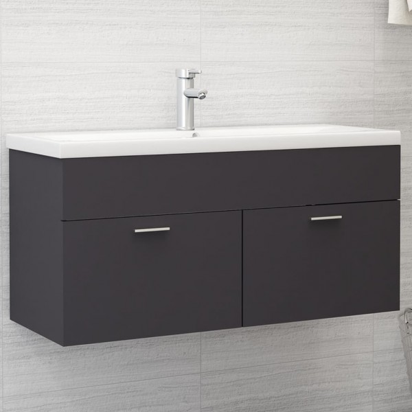 Mueble con lavabo madera de ingeniería gris D