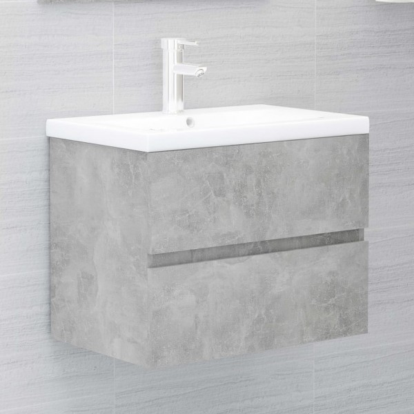 Mueble con lavabo madera de ingeniería gris hormigón D