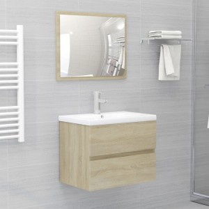 Conjunto de muebles de baño madera contrachapada roble Sonoma D