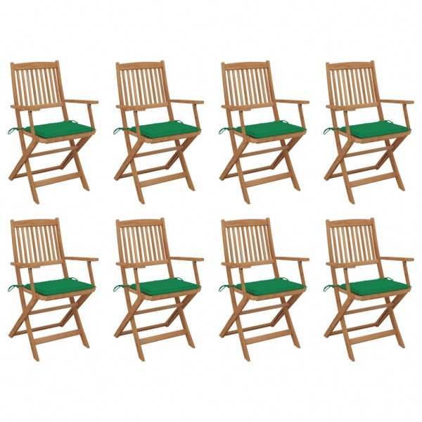 Cadeiras e almofadas de madeira maciça D