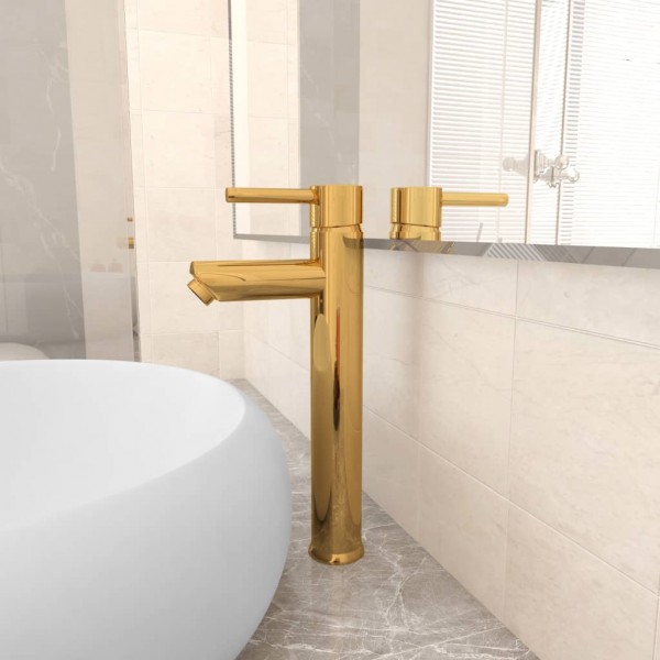 Tapão de mistura de banheiro dourado 12x30 cm D