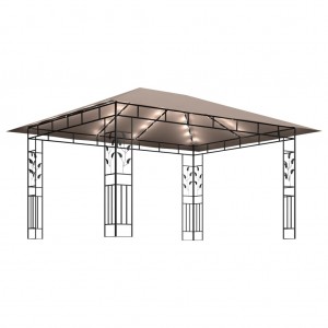 Jantar com mosquiteiro e tira de luz LED 4x3x2.73m 180 g/m2 D