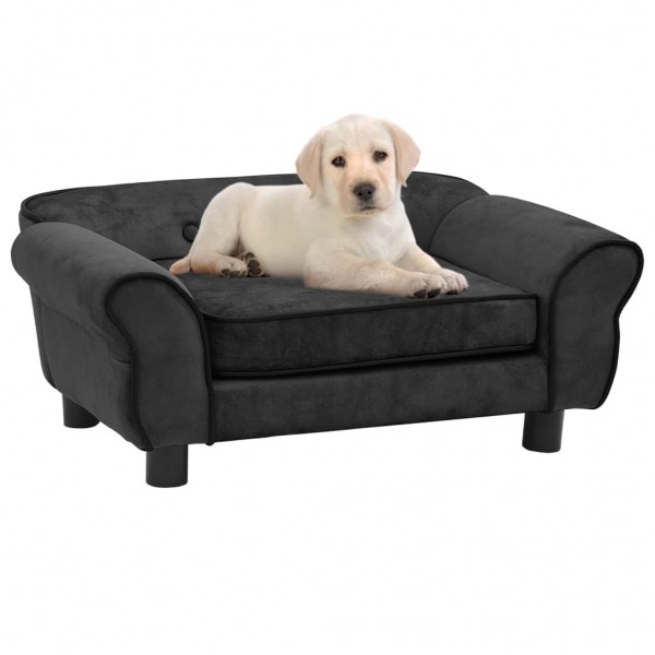 Sofá para cães furto cinza escuro 72x45x30 cm D