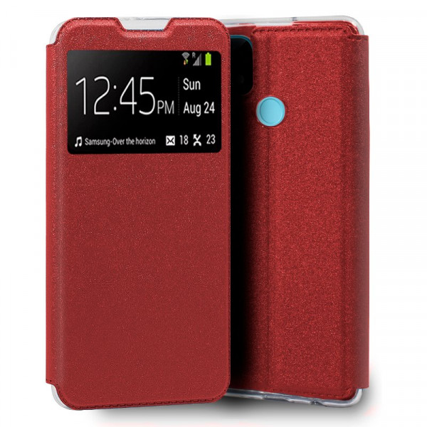 Fundação COOL Capa de Flip para Alcatel 1S (2021) / 3L (2021) Red Lise D