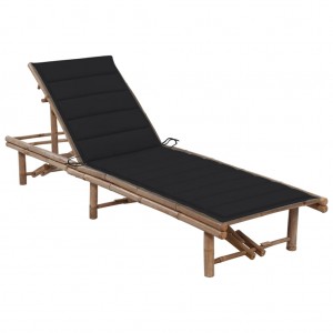 Cama de jardim com almofada de bambu D