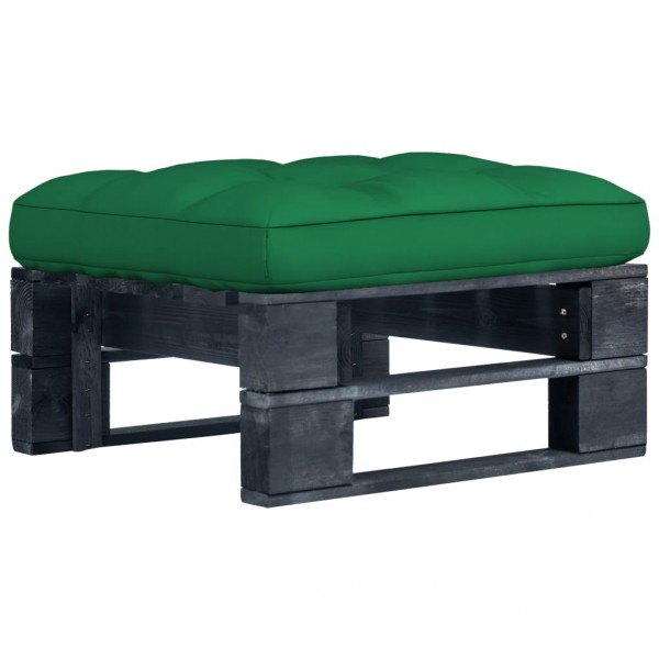 Otomana de palets de jardín negro madera de pino impregnada Otomana de palets de jardín negro madera de pino impregnada D
