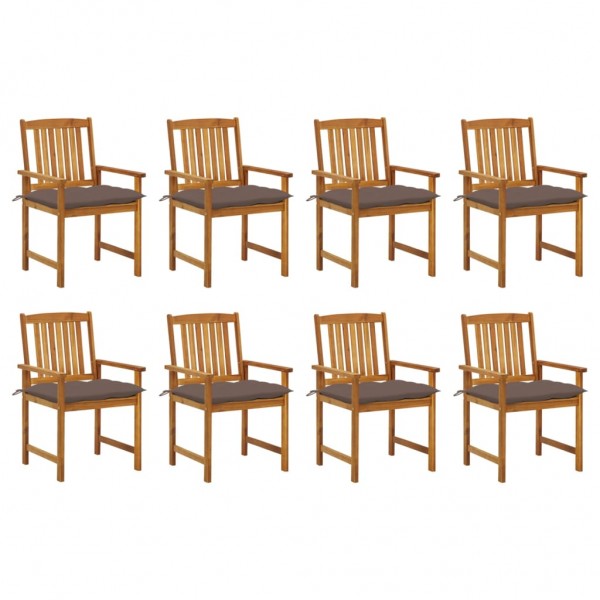 Cadeiras de jardim de madeira maciça de acacia D