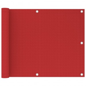 Toldo para balcón HDPE rojo 75x300 cm D