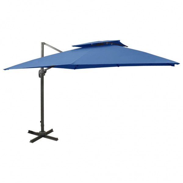 Um guarda-chuva com tampa dupla azul-azul 300x300 cm D