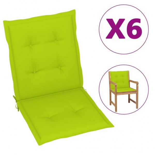 Cushion cadeira de jardim apoiado sob 6 uas tela Oxford verde claro D