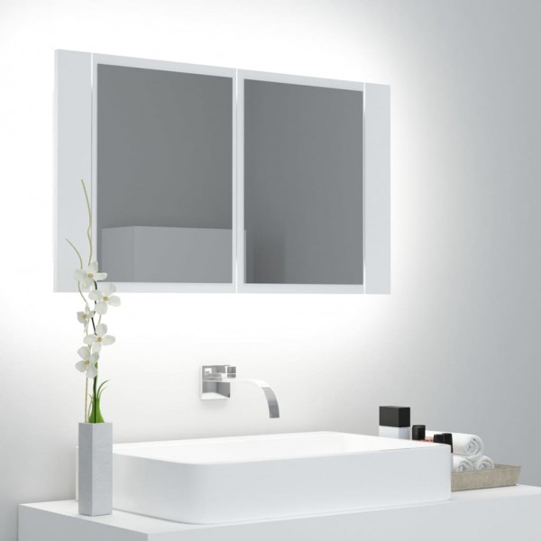 Armario espejo baño con luz LED blanco