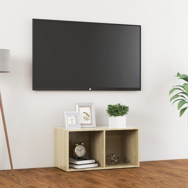 Mueble para TV madera contrachapada roble Sonoma 72x35x36.5 cm D