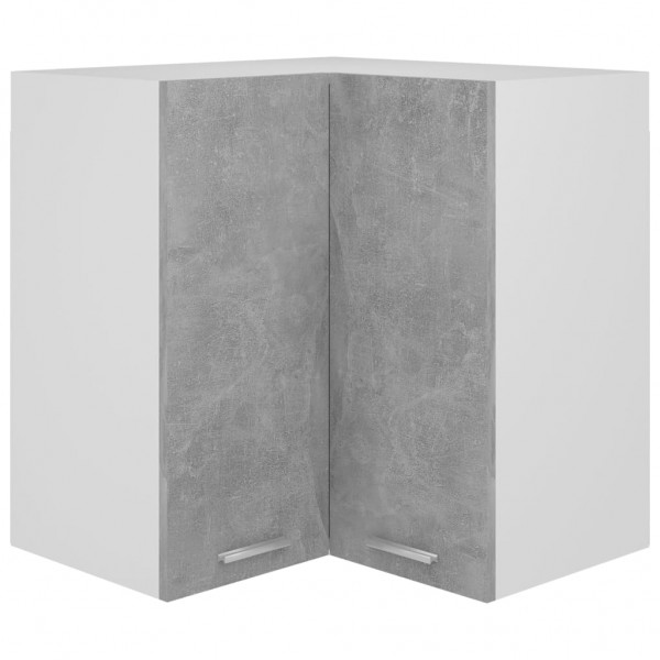 Armario colgante esquina aglomerado gris hormigón 57x57x60 cm D