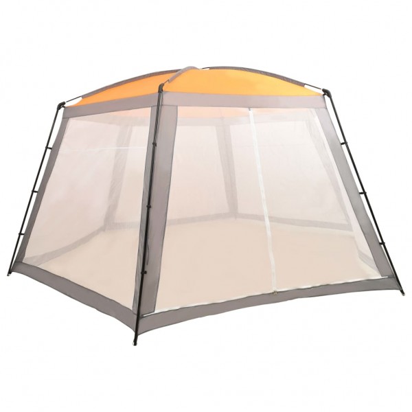 Tenda para piscina de tecido cinza 660x580x250 cm D