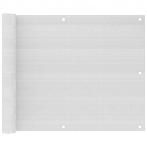 Toldo para balcón HDPE blanco 75x500 cm D