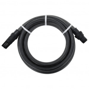 Tubos de sucção com conectores de PVC preto 26 mm 10 m D