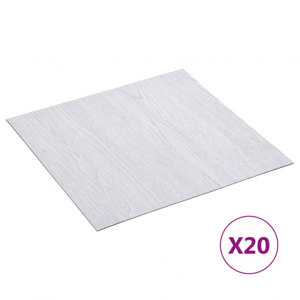 Tarimas autoadhesivas 20 piezas PVC 1.86 m² blanco D